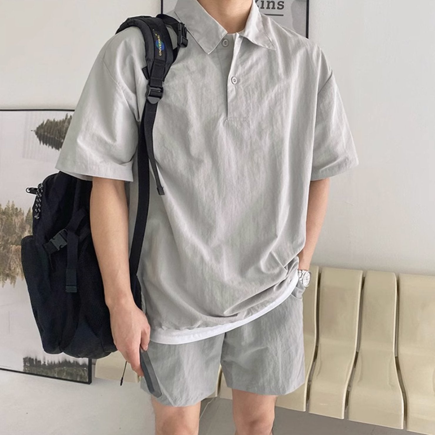 SUMMER LINEN POLO - Aumori