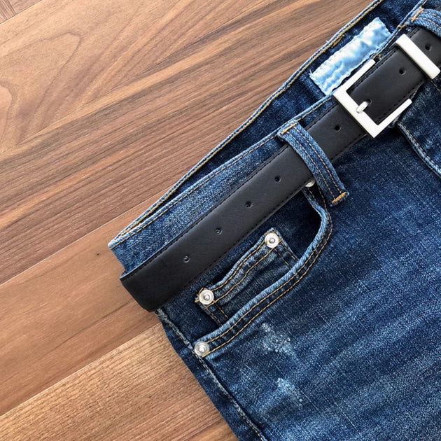 THIN LEATHER BELT - Aumori