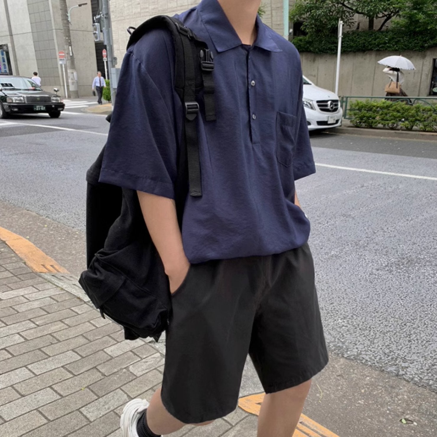 TRI - BUTTON SHORT SLEEVE - Aumori