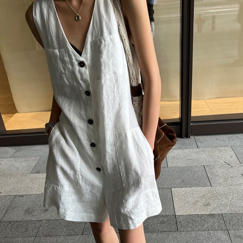 V - NECK BUTTON UP - Aumori
