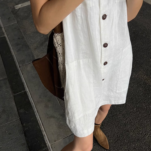 V - NECK BUTTON UP - Aumori
