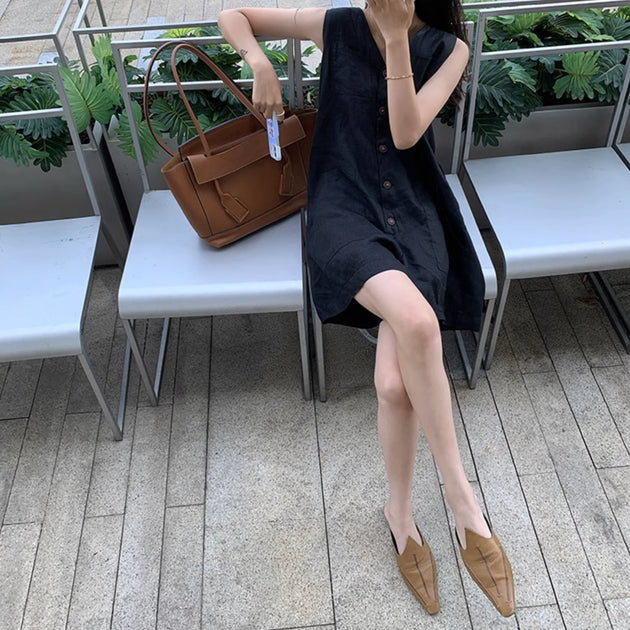 V - NECK BUTTON UP - Aumori