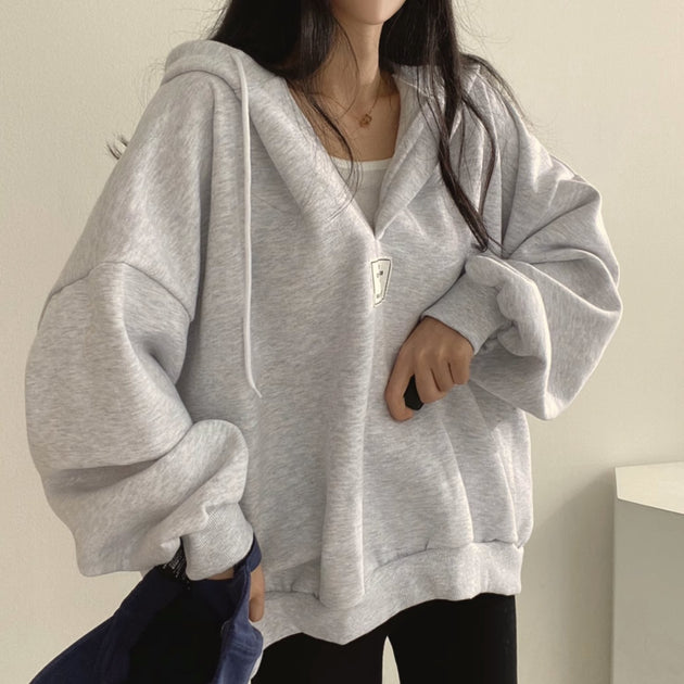 V - NECK HOODIE - Aumori