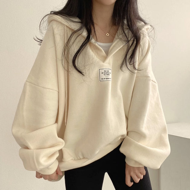 V - NECK HOODIE - Aumori