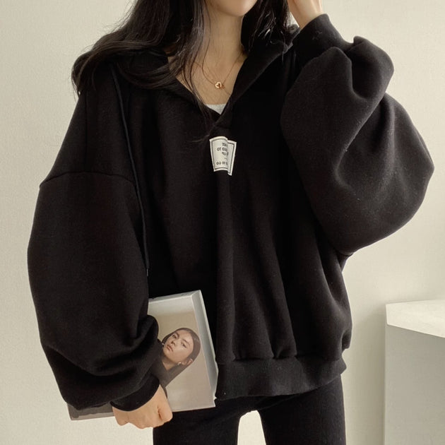 V - NECK HOODIE - Aumori