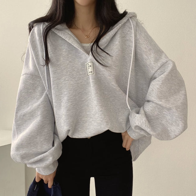 V - NECK HOODIE - Aumori