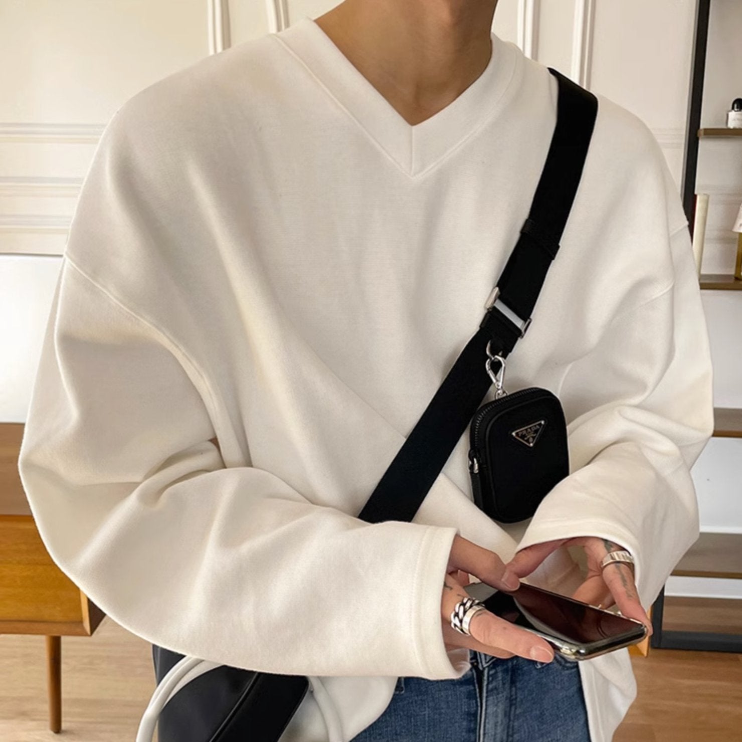 V - NECK LONG SLEEVE - Aumori