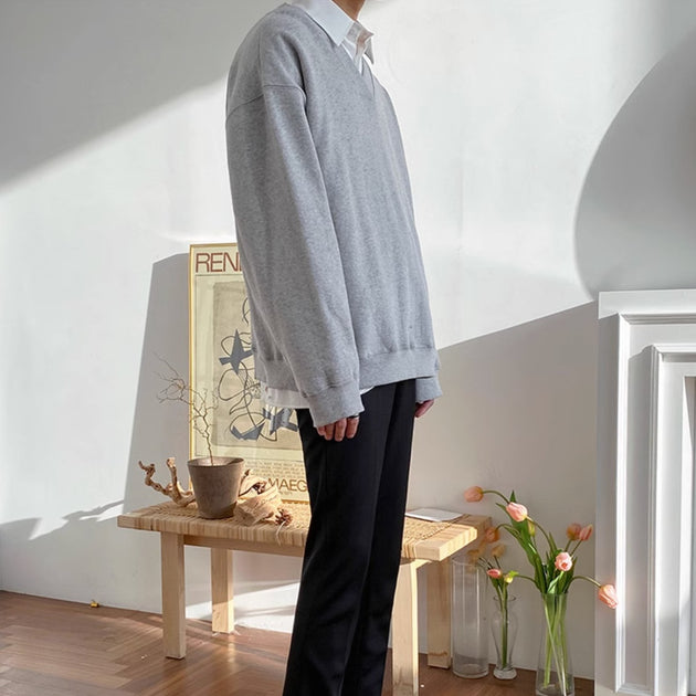 V - NECK SWEATER - Aumori