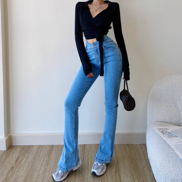 V - SHAPE FLARE JEANS - Aumori