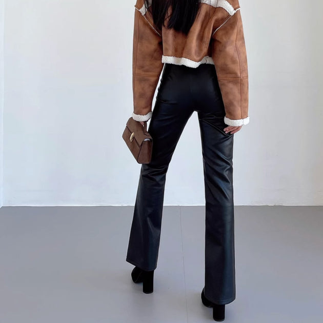 V - SHAPE LEATHER PANTS - Aumori