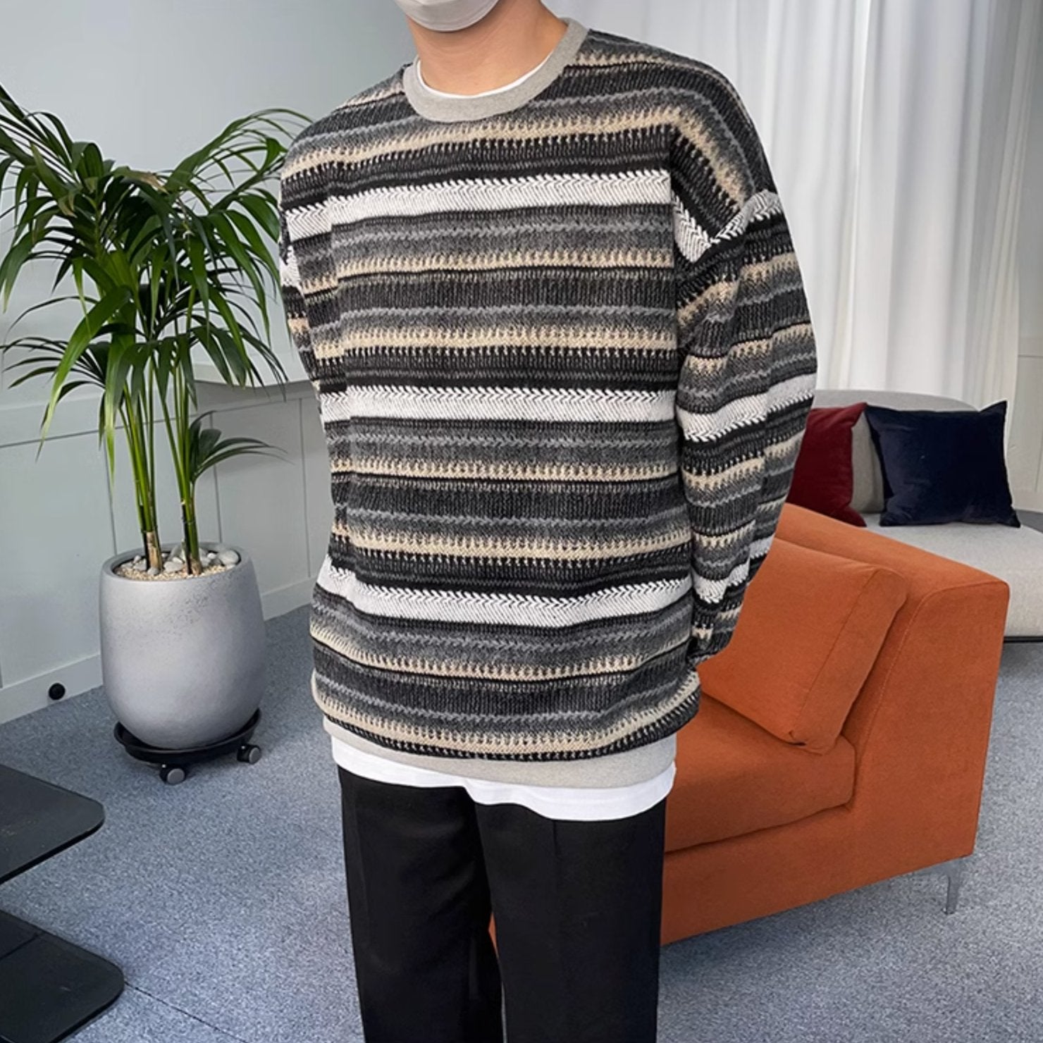 VINTAGE STRIPE SWEATER - Aumori