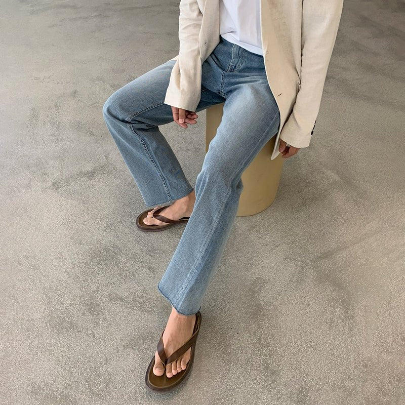 WASHED ANKLE DENIM - Aumori