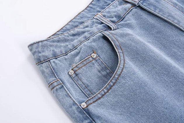 WASHED DENIM JEANS - Aumori