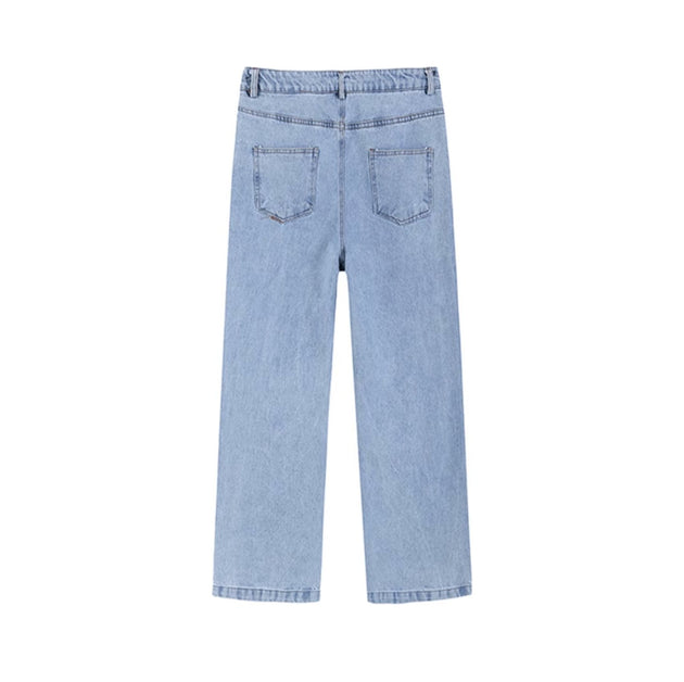 WASHED DENIM JEANS - Aumori