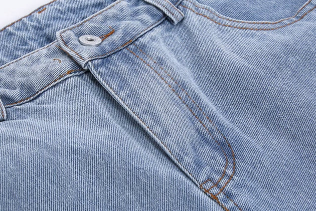 WASHED DENIM JEANS - Aumori