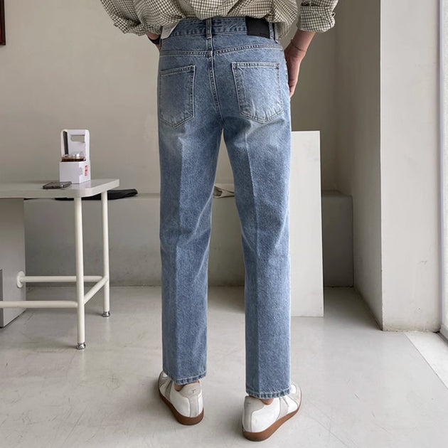 WASHED DENIM PANTS - Aumori
