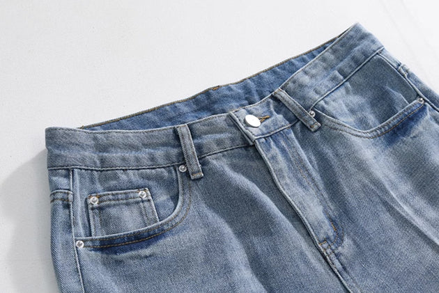 WASHED DENIM PANTS - Aumori
