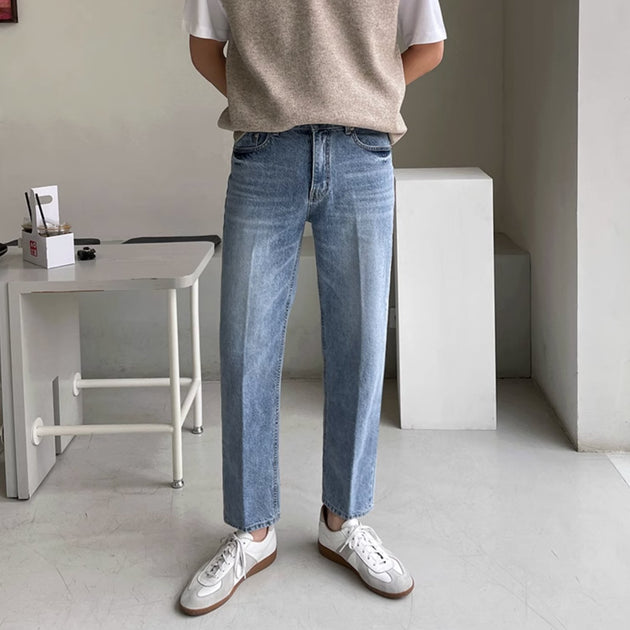 WASHED DENIM PANTS - Aumori