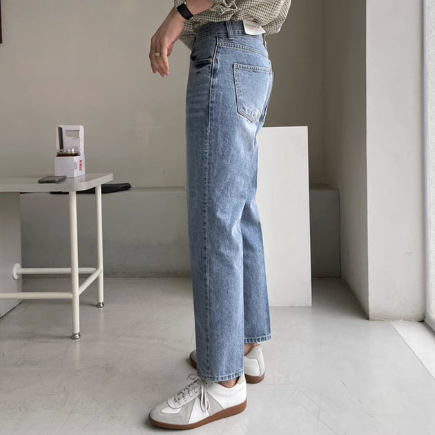 WASHED DENIM PANTS - Aumori