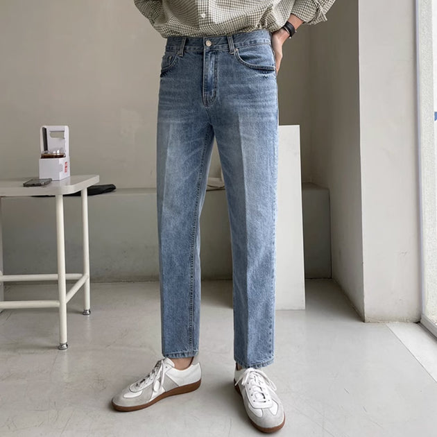 WASHED DENIM PANTS - Aumori