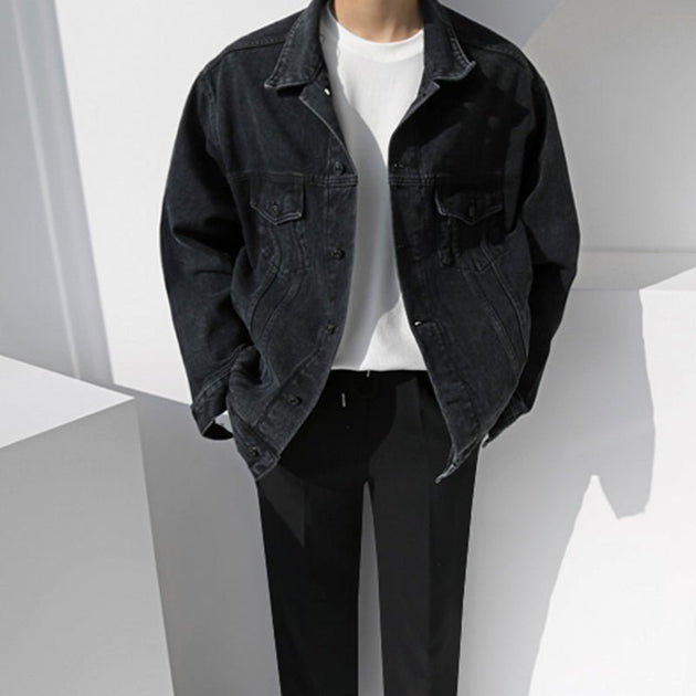 WASHED VINTAGE DENIM JACKET - Aumori
