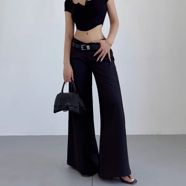 WIDE FLARE PANTS - Aumori