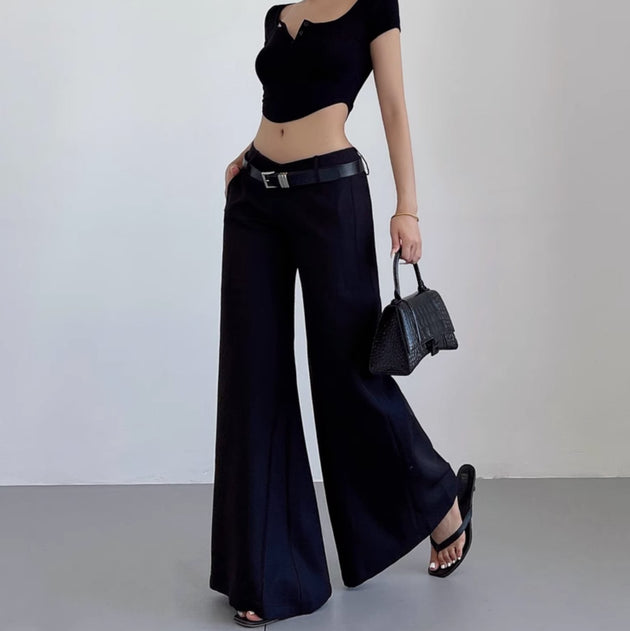 WIDE FLARE PANTS - Aumori