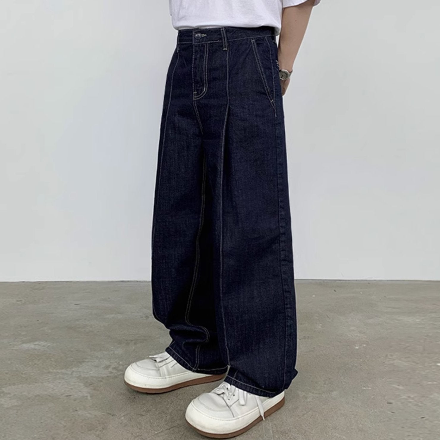 WIDE LINE JEANS - Aumori