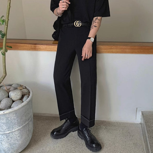 WIDE STRAIGHT TROUSERS - Aumori