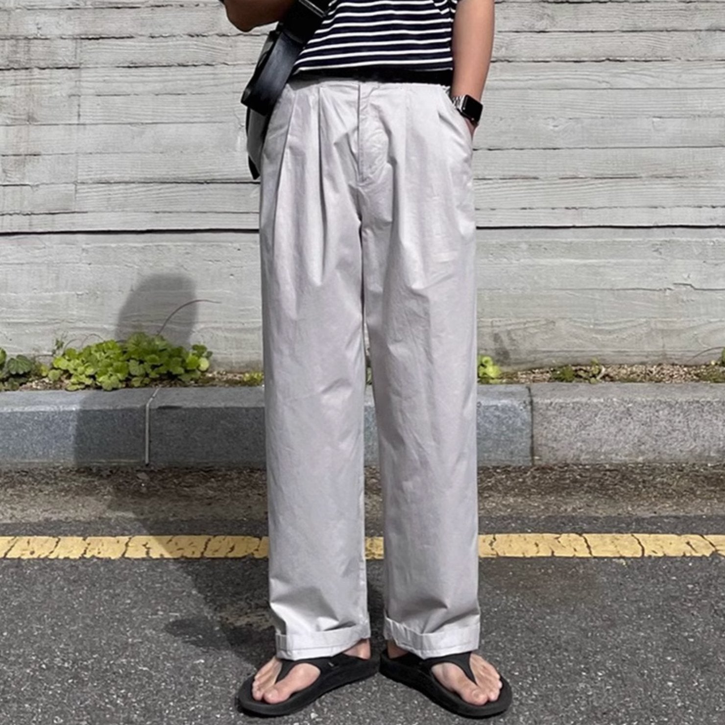 WIDE STRETCH PANTS - Aumori