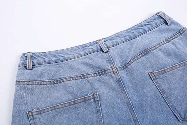 WIDE WASHED DENIM - Aumori