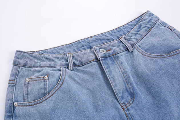 WIDE WASHED DENIM - Aumori