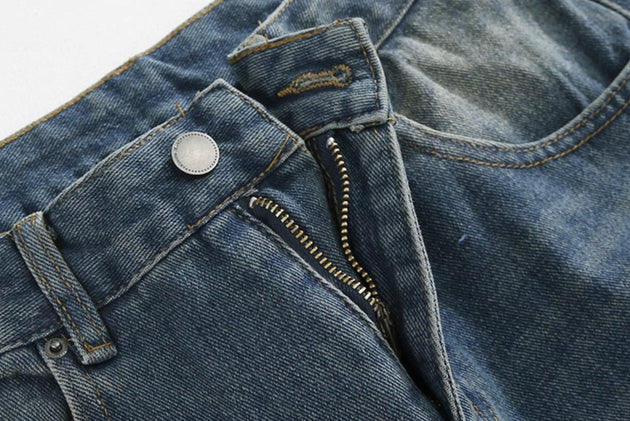 WIDE WASHED JEANS - Aumori