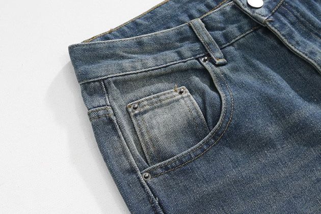 WIDE WASHED JEANS - Aumori