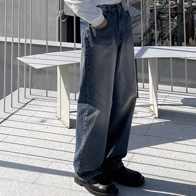 WIDE WASHED JEANS - Aumori