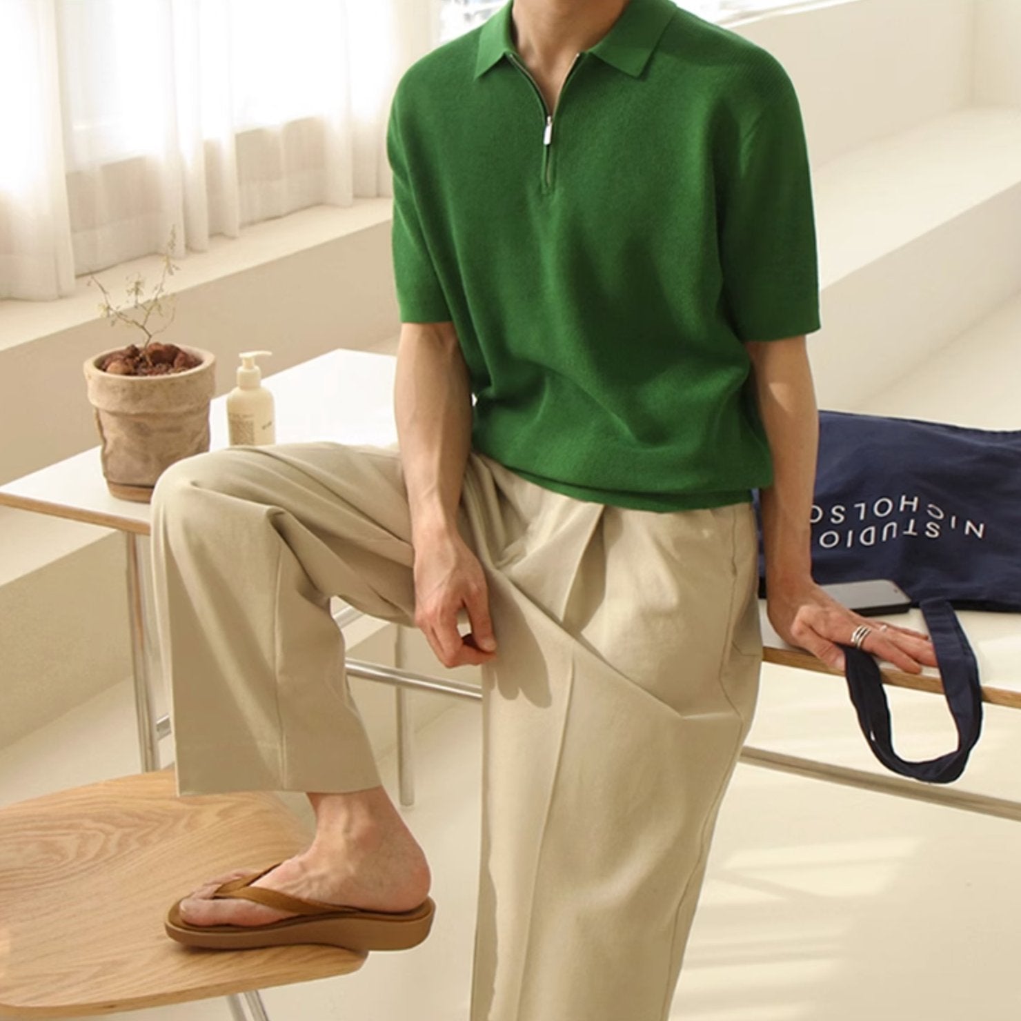 ZIP - UP SHORT SLEEVE - Aumori