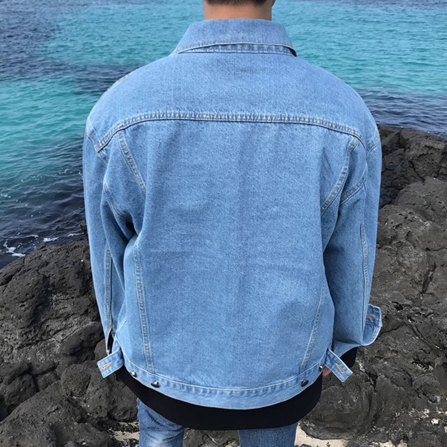 BLUE DENIM JACKET - Aumori