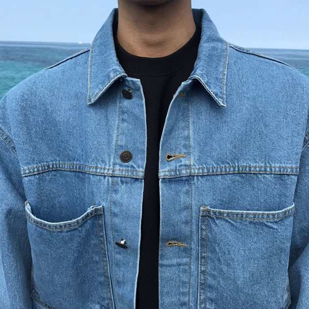 BLUE DENIM JACKET - Aumori