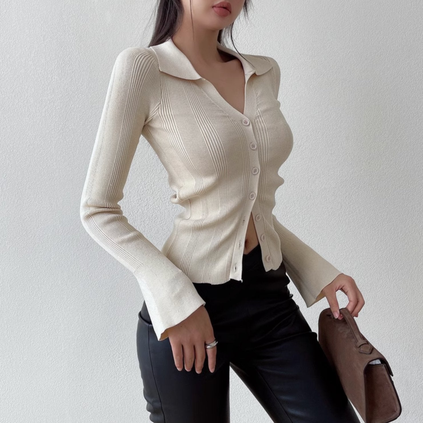 BUTTON COLLAR LONG SLEEVE - Stockbay