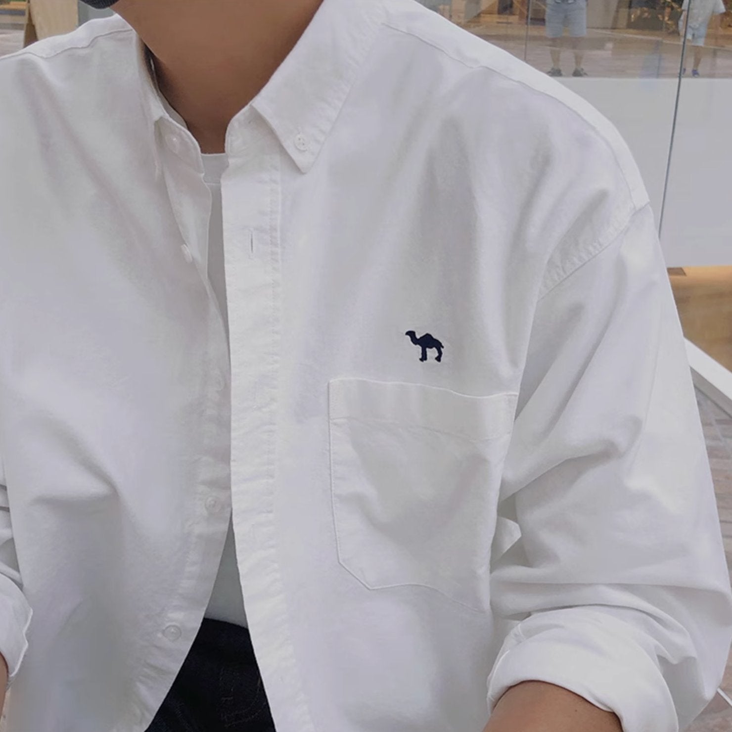 CAMEL BUTTON UP SHIRT - Stockbay