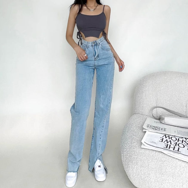 CASUAL SPLIT JEANS - Aumori