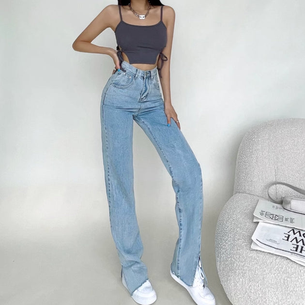 CASUAL SPLIT JEANS - Aumori