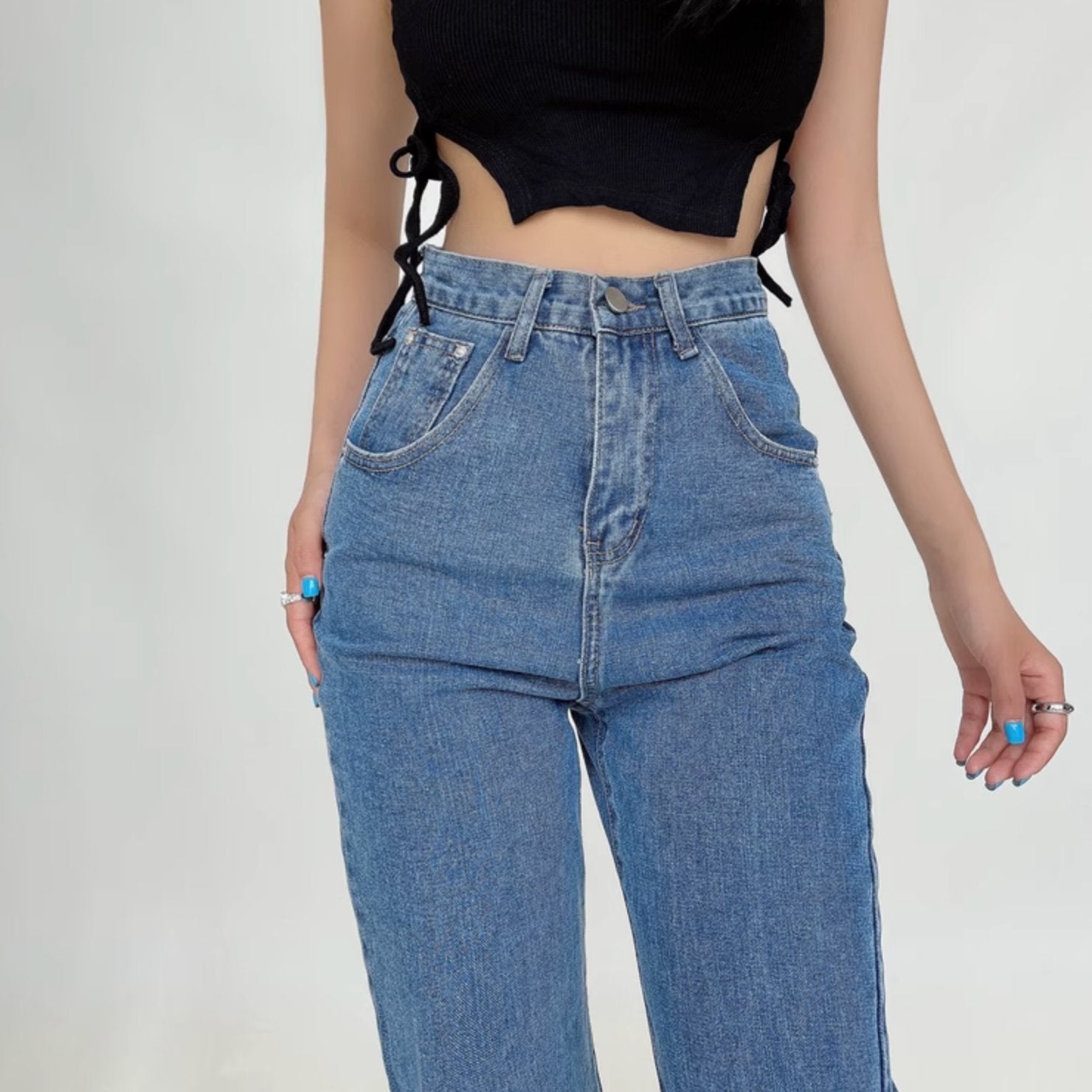 CASUAL SPLIT JEANS - Aumori