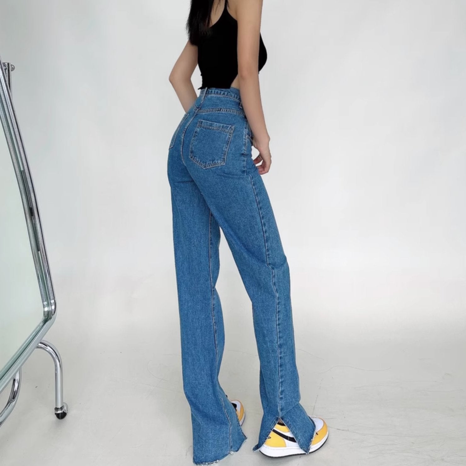 CASUAL SPLIT JEANS - Aumori