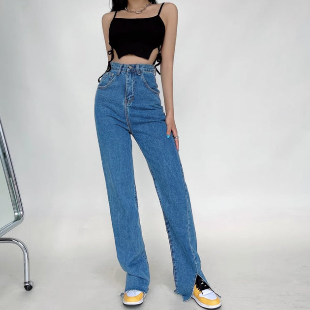 CASUAL SPLIT JEANS - Aumori