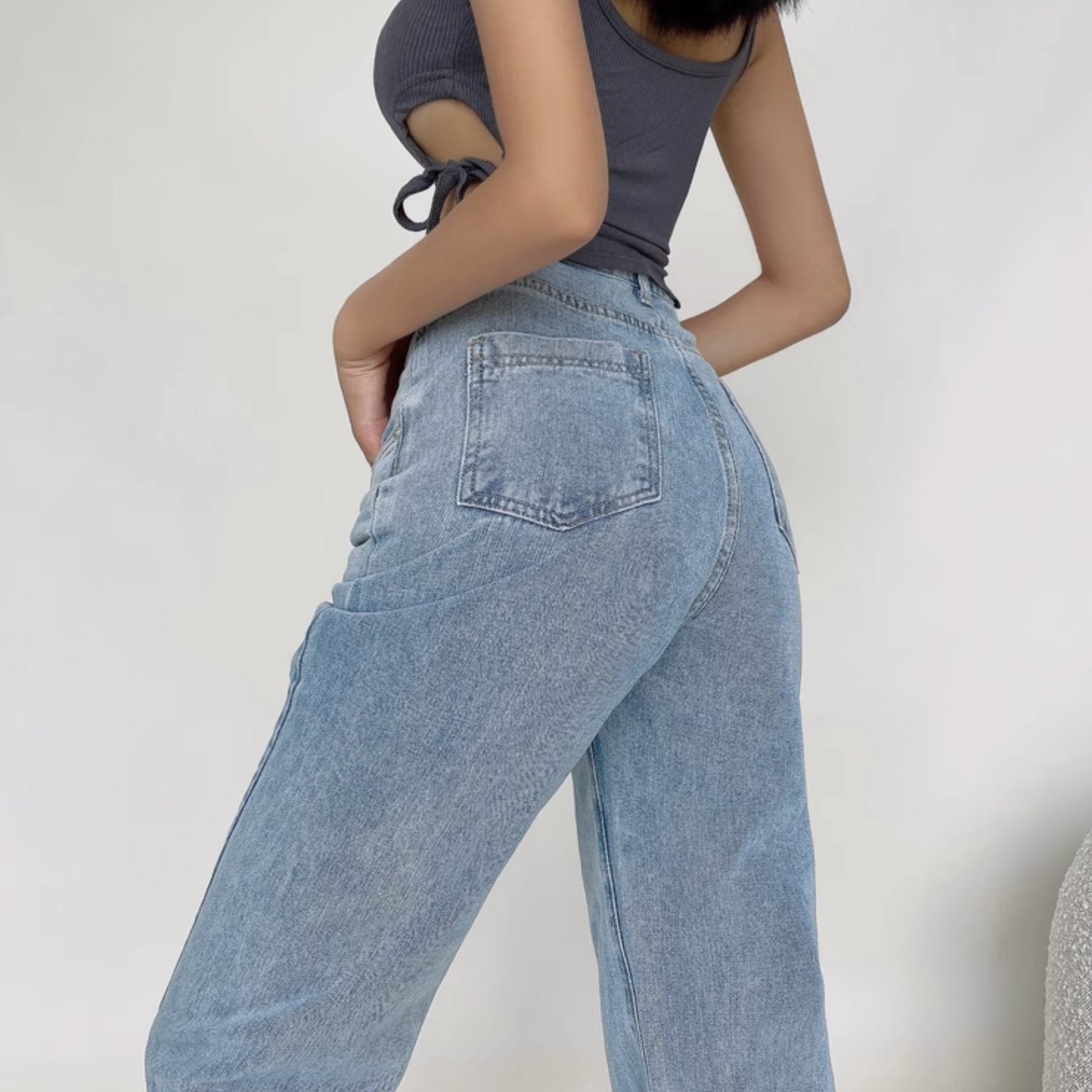 CASUAL SPLIT JEANS - Aumori