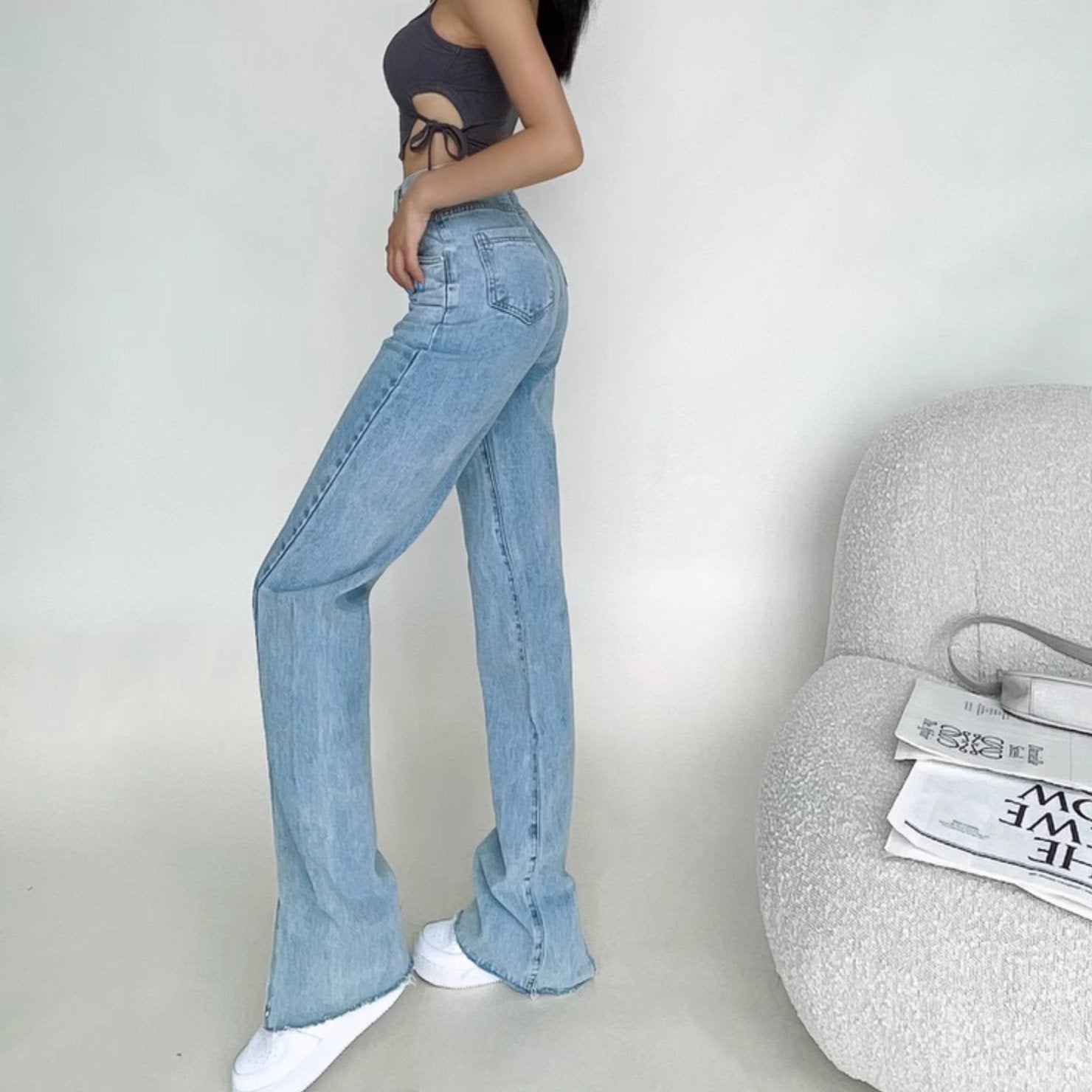 CASUAL SPLIT JEANS - Stockbay