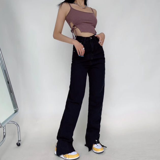 CASUAL SPLIT JEANS - Aumori