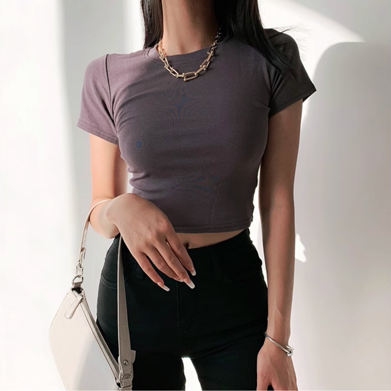 CROPPED CLASSIC T-SHIRT - Stockbay