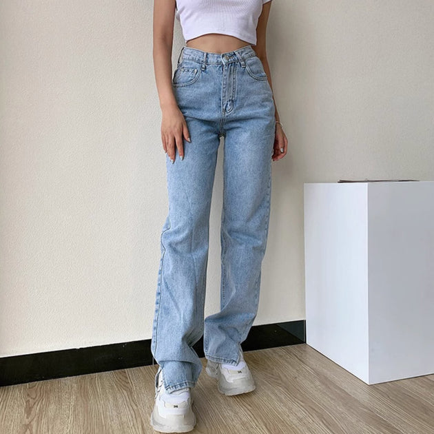 DENIM SPLIT PANTS - Aumori